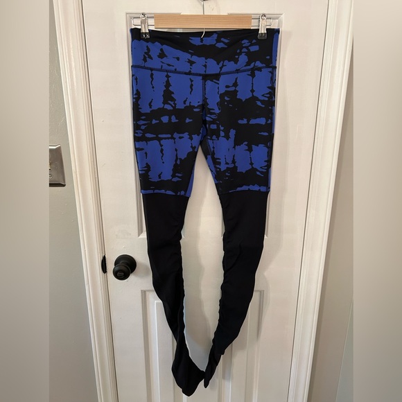 Alo Size S Small Blue and Black Goddess Leggings - Picture 2 of 5